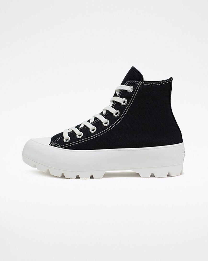 Women's Converse Chuck Taylor All Star Lugged High Top Shoes Black / White / Black | AU 6405EZ